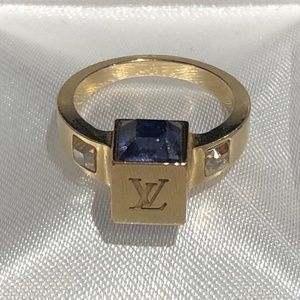 LOUIS VUITTON Gold Purple Gamble - Dice Ring
